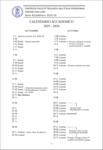 Calendario Accademico 2025-26