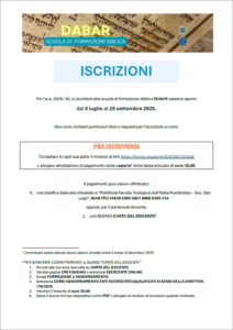 Iscrizioni - Istruzioni operative