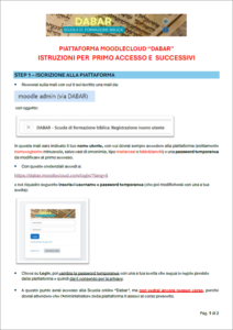 Istruzioni accesso alla piattaforma