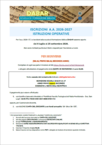 Iscrizioni 2026-27